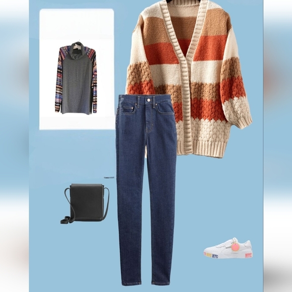 Vanilla Bay Aztec Cowl Neck Top Large - Picture 6 of 7